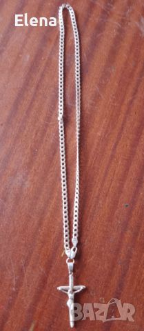 Синджир от серебро, массивен с крьст, снимка 4 - Колиета, медальони, синджири - 46087668