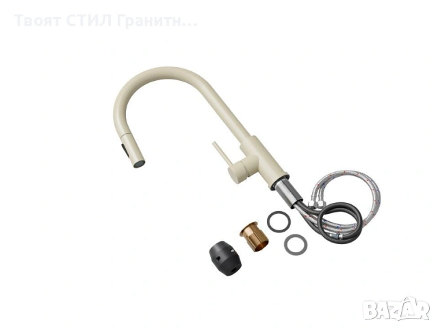 Бежов гъвкав / огъващ се смесител за кухня - FLEX 6020, снимка 6 - Смесители - 53735712