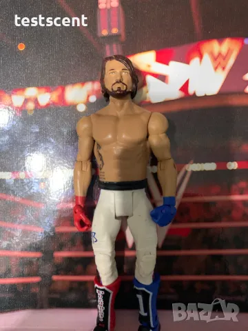 Екшън фигура WWE AJ Styles Ей Джей Стайлс Mattel Basic Figure играчка white, снимка 3 - Фигурки - 48438543