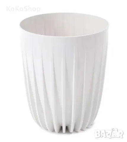 Кашпа-25х29 см./ бяла кашпа/пластмасова кашпа