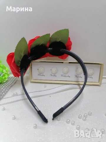 Китка за глава, вариант 25, снимка 4 - Шноли, диадеми, ленти - 53488909