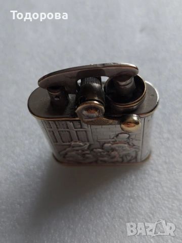 Много рядък модел на стара сребърна запалка, снимка 7 - Антикварни и старинни предмети - 53606508