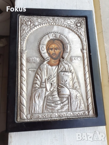 Голяма сребърна икона със сертификат, снимка 3 - Антикварни и старинни предмети - 53429951