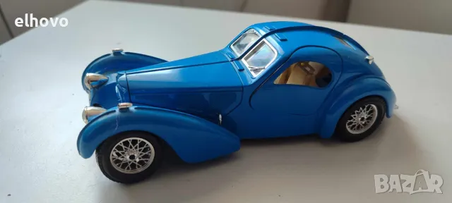 Метална количка Bugatti Atlantic(1936) Burago 1/24, снимка 4 - Колекции - 47141477