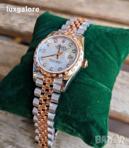 Дамски часовник Rolex Datejust 31MM Mother of Pearl с автоматичен швейцарски механизъм, снимка 3 - Дамски - 46805223