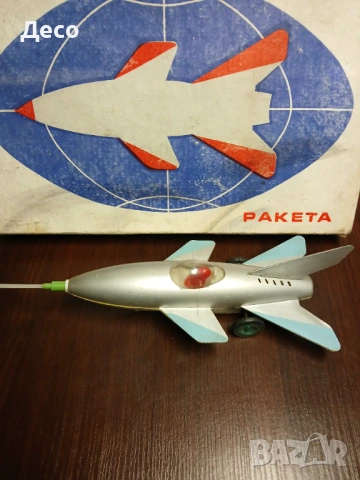 Стара рядка българска играчка космическа ракета Самоков., снимка 2 - Колекции - 54090146