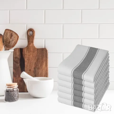Комплект от 6 Броя Професионални Кухнески Хавлиени Кърпи/Покривки Olivia Rocco 100% Памук, 50x75см!, снимка 4 - Хавлиени кърпи - 50379973