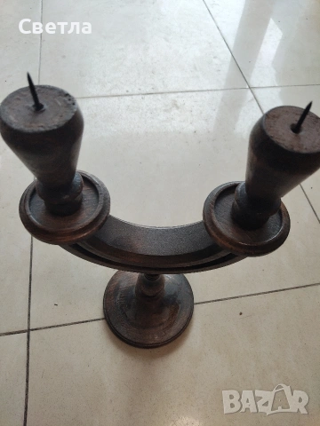 Свещник, снимка 4 - Антикварни и старинни предмети - 53242144