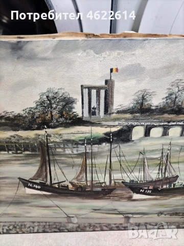 КРАСИВА АВТОРСКА КАРТИНА МАСЛЕНИ БОИ ВЪРХУ ПЛАТНО , снимка 3 - Картини - 53283755