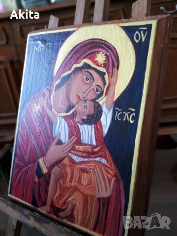 Икона на св. Богородица с Младенеца, снимка 5 - Икони - 41665056