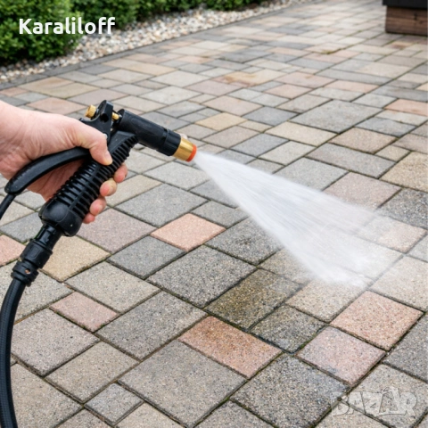 Регулируем пистолет за поливане с градински маркуч, снимка 5 - Напояване - 53972056