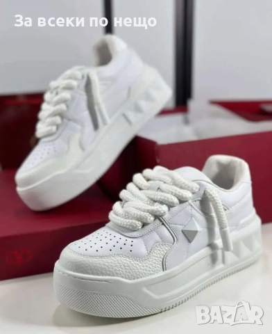 Valentino Дамски Бели Маратонки👟Дамски Спортни Обувки Валентино Код P1076