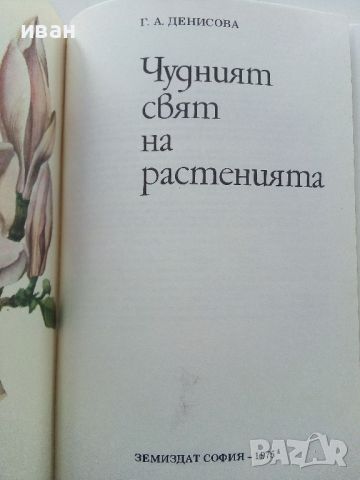Чудният свят на растенията - Г.А.Денисова - 1975г, снимка 2 - Енциклопедии, справочници - 45565759