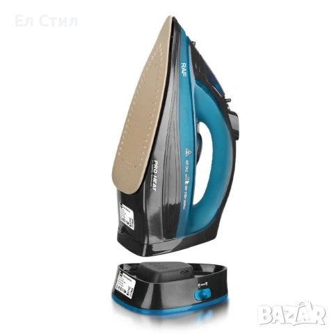 RAF Безжична парна ютия 2400W с керамична плоча – двойна функция за парно и сухо гладене, 483, снимка 10 - Ютии - 53586243