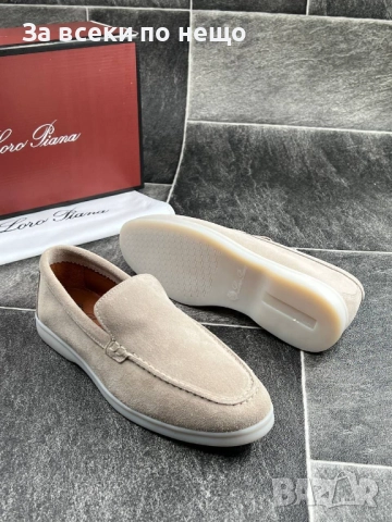 Loro Piana Дамски Светло Бежови Ежедневни Обувки Естествена Кожа Код Код E875, снимка 3 - Дамски ежедневни обувки - 51815873