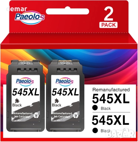 Мастилени касети Paeolos 545XL, 2 броя за Canon Pixma , снимка 1
