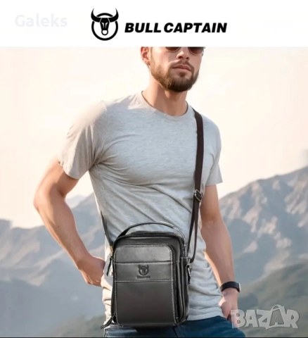 Универсална и Стилна бизнес чанта Bullcaptain* / Черна естествена кожа!, снимка 11 - Чанти - 51618017