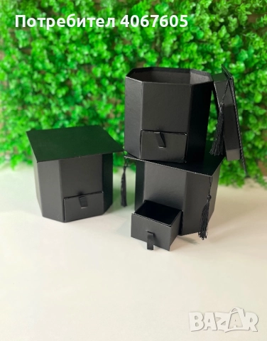 Кутия за аранжиране под формата на шапка за дипломиране, снимка 2 - Други - 52881925