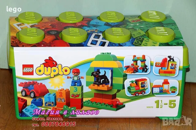 Продавам лего LEGO DUPLO 10572 - Пласмасова кутия с 65 части , снимка 1 - Образователни игри - 47768115