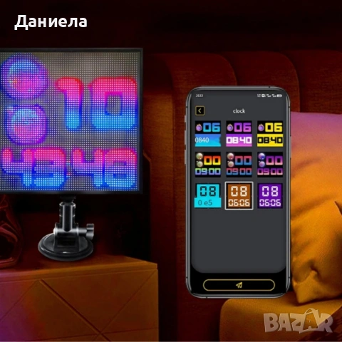 Интелигентен LED екран 32×32 за заден прозорец на автомобил – Модел Pixel RGB с Bluetooth управление, снимка 7 - Аксесоари и консумативи - 53122670