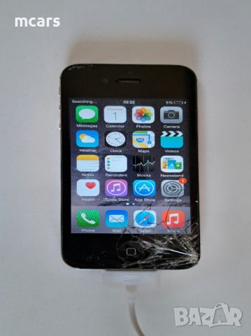 iPhone 4 - работещ с всички карти, пукнат екран, тъч ок, снимка 2 - Apple iPhone - 45340713