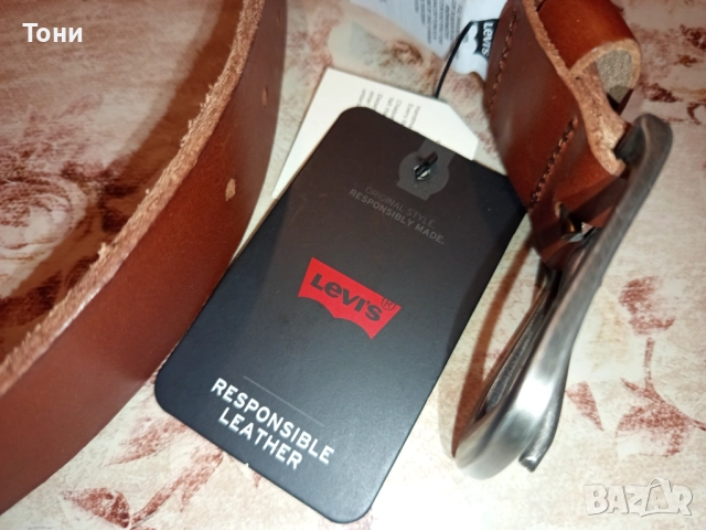 LEVI'S Оригинал Нов Мъжки Колан Изцяло от Естествена Кожа с Етикет 120см., снимка 13 - Колани - 52777338