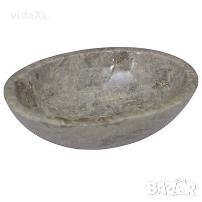 vidaXL Сива мивка, 53x40x15 см, мрамор(SKU:149173, снимка 1