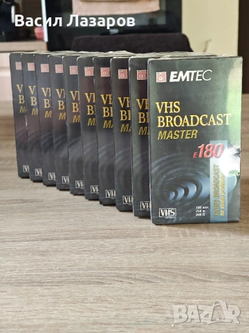 Видео касети EMTEC VHS BROADCAST MASTER E-180 професионален клас чисто нови 