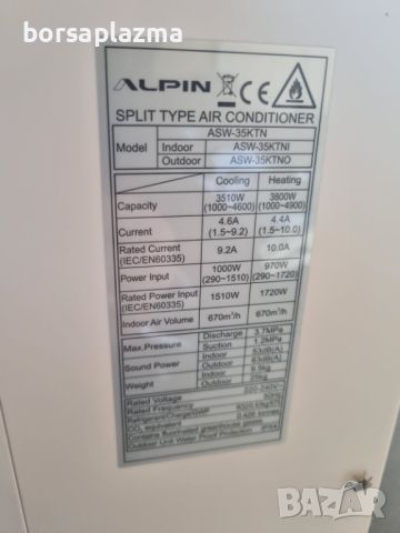 Инверторен климатик Alpin ASW-35KTN, Nordic, WIFI, 12000 BTU, Отопление до -25°С Daikin Mitsubishi, снимка 7 - Климатици - 45804990