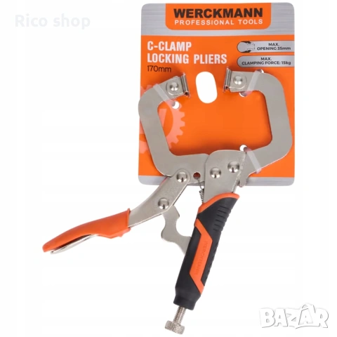 C-образни заключващи клещи (C-Clamp Locking Pliers), снимка 2 - Клещи - 54217520