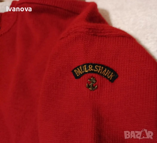 Червен вълнен мъжки пуловер, снимка 4 - Пуловери - 53263040