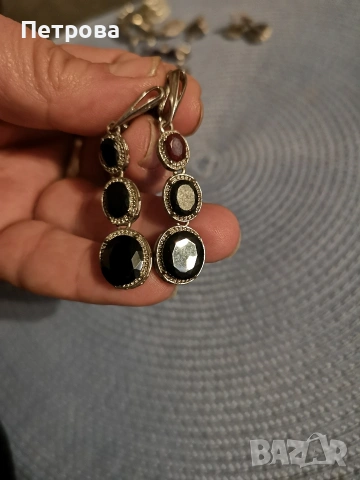 висящи сребърни обици. , снимка 4 - Колиета, медальони, синджири - 53616098