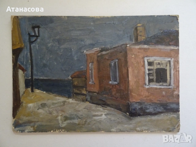 ЯНАКИ КРИЛОВ картина Градски пейзаж 1990 г