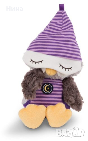 Висококачествена плюшена играчка на NICI, Бухалът с пижама и шапка Олафина, снимка 4 - Плюшени играчки - 44974996