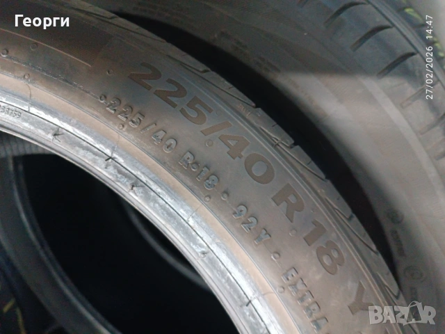 4бр.летни гуми 225/40/18 Continental, снимка 8 - Гуми и джанти - 53679656