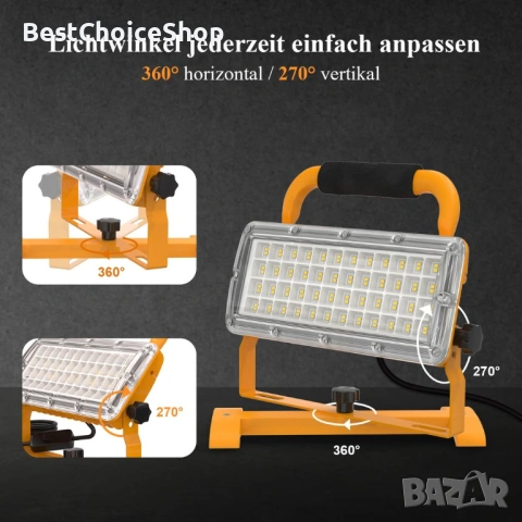 LED работна лампа 6500LM IP67 85-277V щепсел и ключ – 5000K, снимка 8 - Други инструменти - 53927125