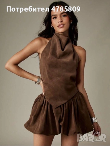 Велурен комплект от две части от shein, снимка 2 - Комплекти - 54070715