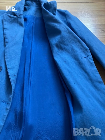 Дънково дълго палто, снимка 3 - Палта, манта - 53279684