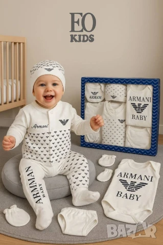 Бебешки комплект Levi's karl lagerfeld fendi Moncler louis vuitton calvin klein , снимка 3 - Комплекти за бебе - 51206869