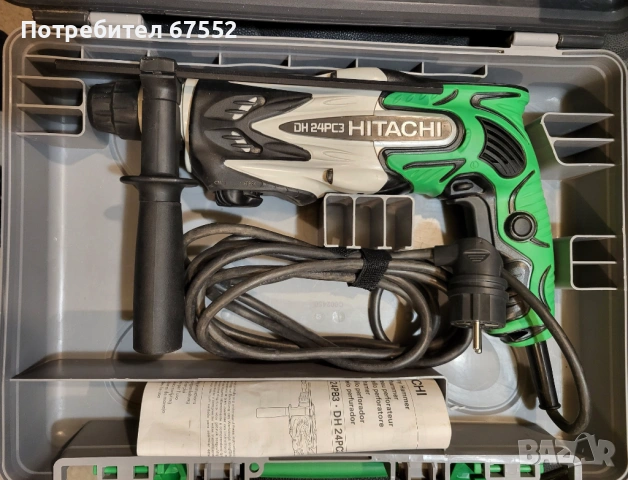 Компактен перфоратор Hitachi DH24PC3. Цената е крайна!