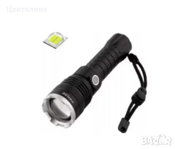 ULTRA LED фенер P90, алуминий, регулируем фокус, 5 режима на светене, водоустойчивост, 8800mAh, снимка 4 - Къмпинг осветление - 46423912