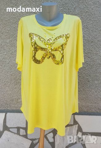 3XL Нова блуза Janina с пайети, снимка 1 - Туники - 46435398