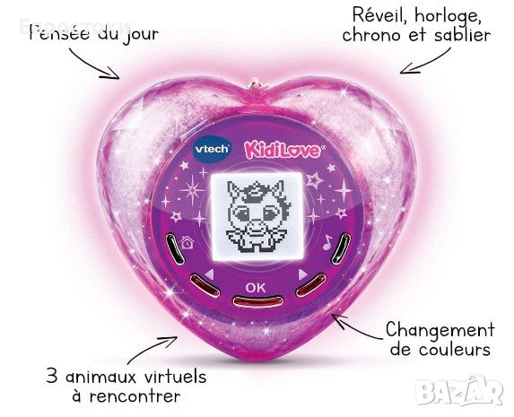 Интерактивна електронна играчка VTech KidiLove Magic Heart, снимка 3 - Образователни игри - 45657857