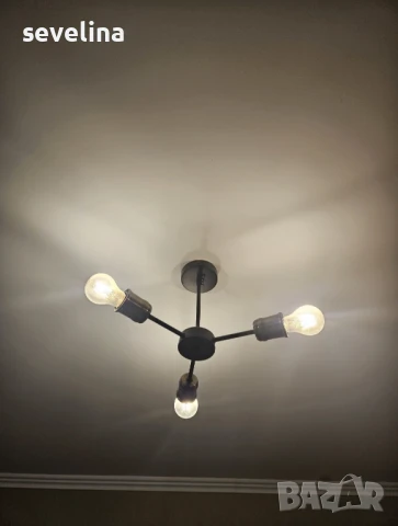 Таванни лампи с 3 крушки - 2 броя, снимка 2 - Лампи за таван - 50736546