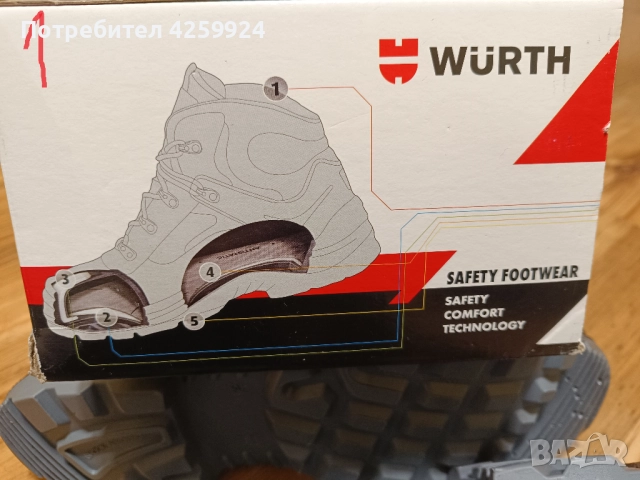 Работни обувки 46 номер, Wurth и Pallstar, снимка 5 - Други - 52393349