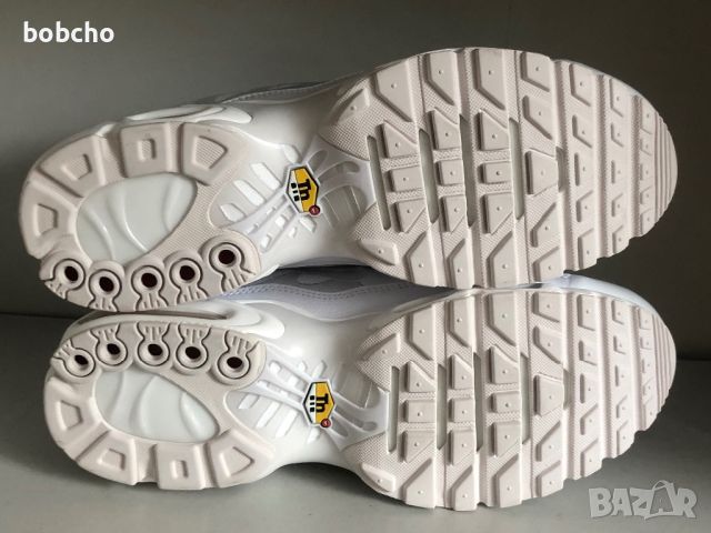 Original Nike Air Max Plus Tuned 1 TN White Leather Trainers Shoes AJ2029 100, снимка 10 - Маратонки - 46696200