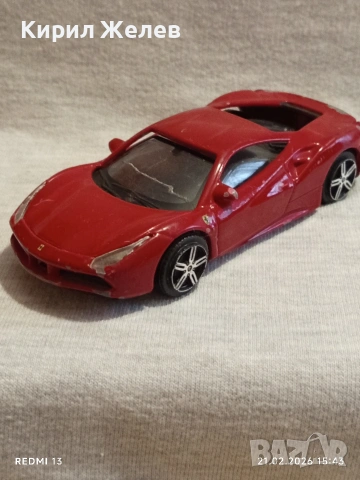 Метална количка Ferrari много красива за КОЛЕКЦИЯ ДЕКОРАЦИЯ 48746, снимка 3 - Колекции - 53573232