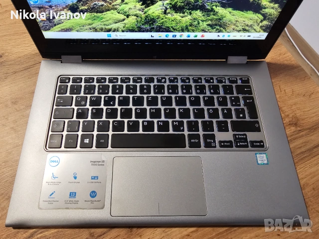 Лаптоп Dell Inspiron 13 инча |Touchscreen 2 in 1 |Intel i3 6100U 2x2.30 Ghz|8GB RAM|240GB SSD|Win 11, снимка 3 - Лаптопи за дома - 53904486