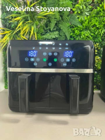 Двоен Air fryer T&G BEST COOKING 32847A0 - отделни LED дисплеи за всяка зона, снимка 6 - Фритюрници - 52692297