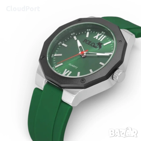 Мъжки комплект, POLO Air, портфейл и часовници, зелен, снимка 3 - Портфейли, портмонета - 53114817